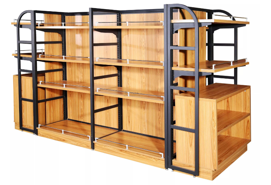 超市钢木货架